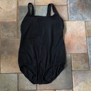 Lands End size 18 black one piece swim suit